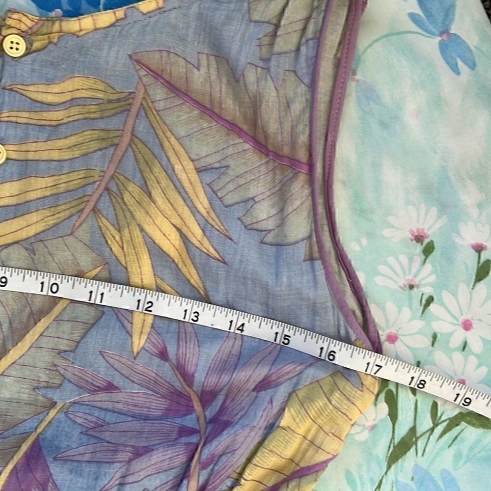 Vintage Panache Banana Leaf Pastel Cotton Embroidered Dress - Picture 10 of 16